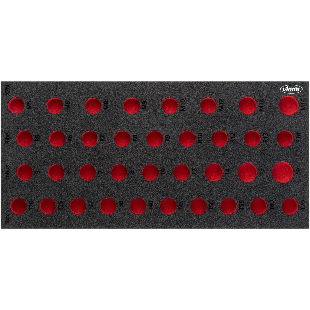 Soft foam insert, empty V5099-L, VIGOR