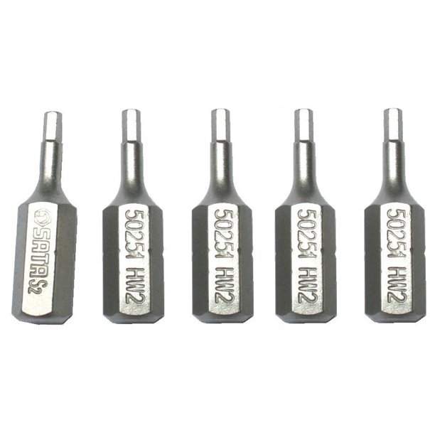 ⬡ 1/4" (6.3mm) Dr IMBUS bit, 5pcs. 5 x 25mm (S59255, SATA)