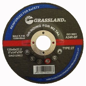 ⬡ Grinding wheel 125x6.0x22.2  27. Metal and steel (DAG1256022, GRASSLAND)