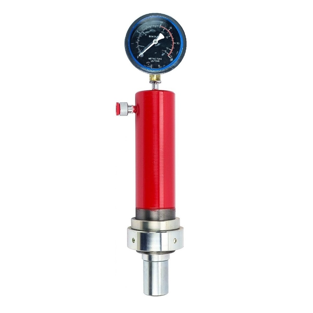 ⬡ Hydraulic press cylinder with manometer 10 t (TL0100110, TONGLI)