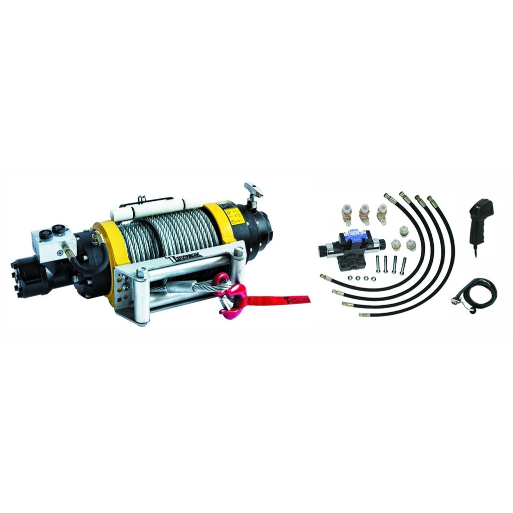 ⬡ Hidraulinė gervė su radijo nuotolinio valdymo pultu 24V 22500 Lbs/10215 kg (CHWPRO22500R, T-MAX)