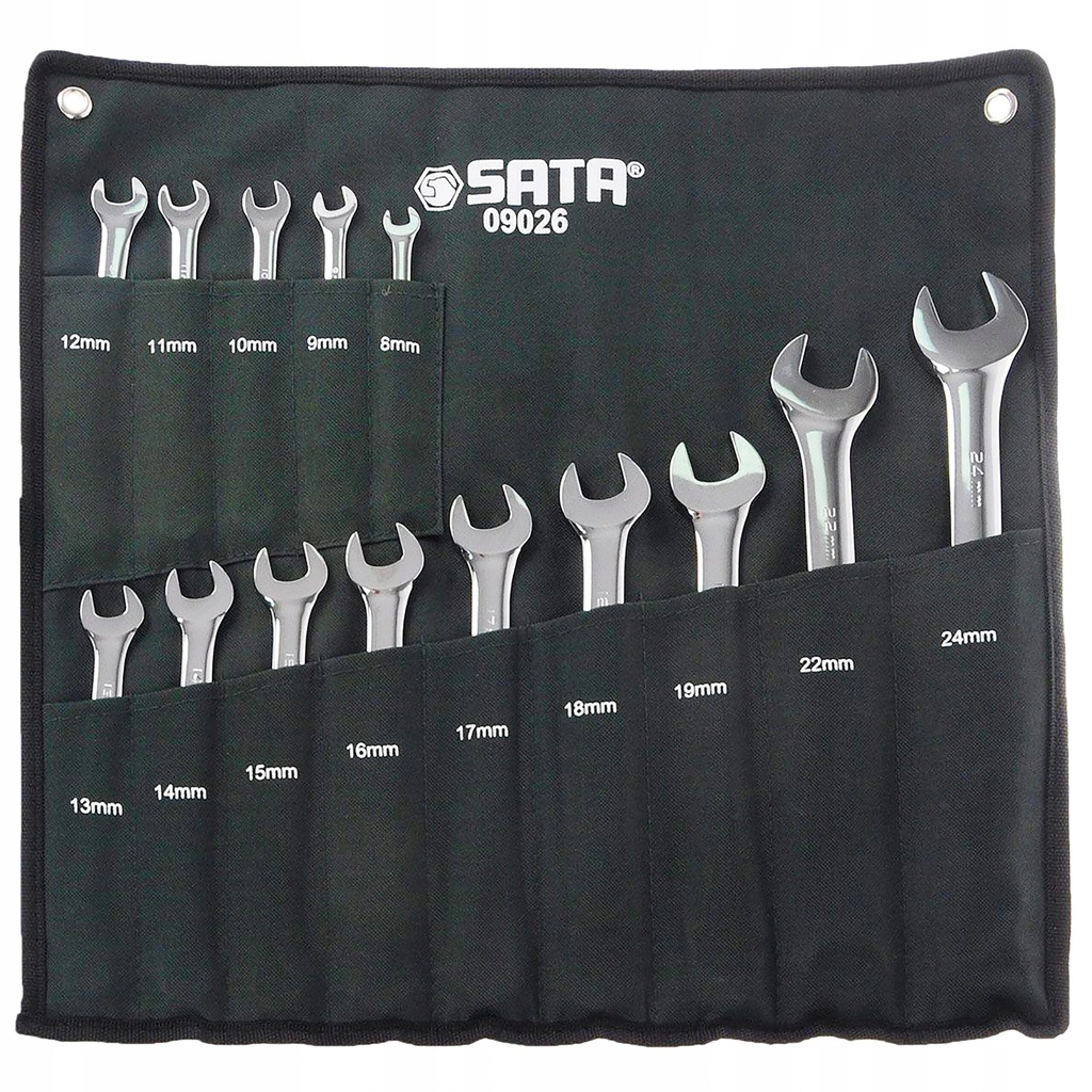 ⬡ Combination wrench set 14 pcs (8-24 mm) (S09026, SATA)
