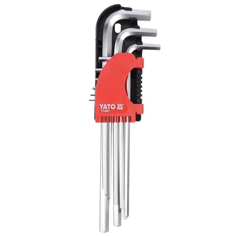 ⬡ L-type hex key extra long set 9pcs. (1.5-10) (YT0501, YATO)