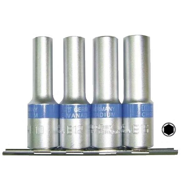 ⬡ Garo galvu komplekts 1/2″ 4 gab. 6-stūru (KR30178A, KINGROY)