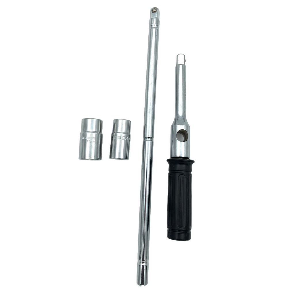 ⬡ 4 way lug wrench set 1/2"+sockets 17, 19, 21, 23mm (CL305501, CHANGLU TOOLS)