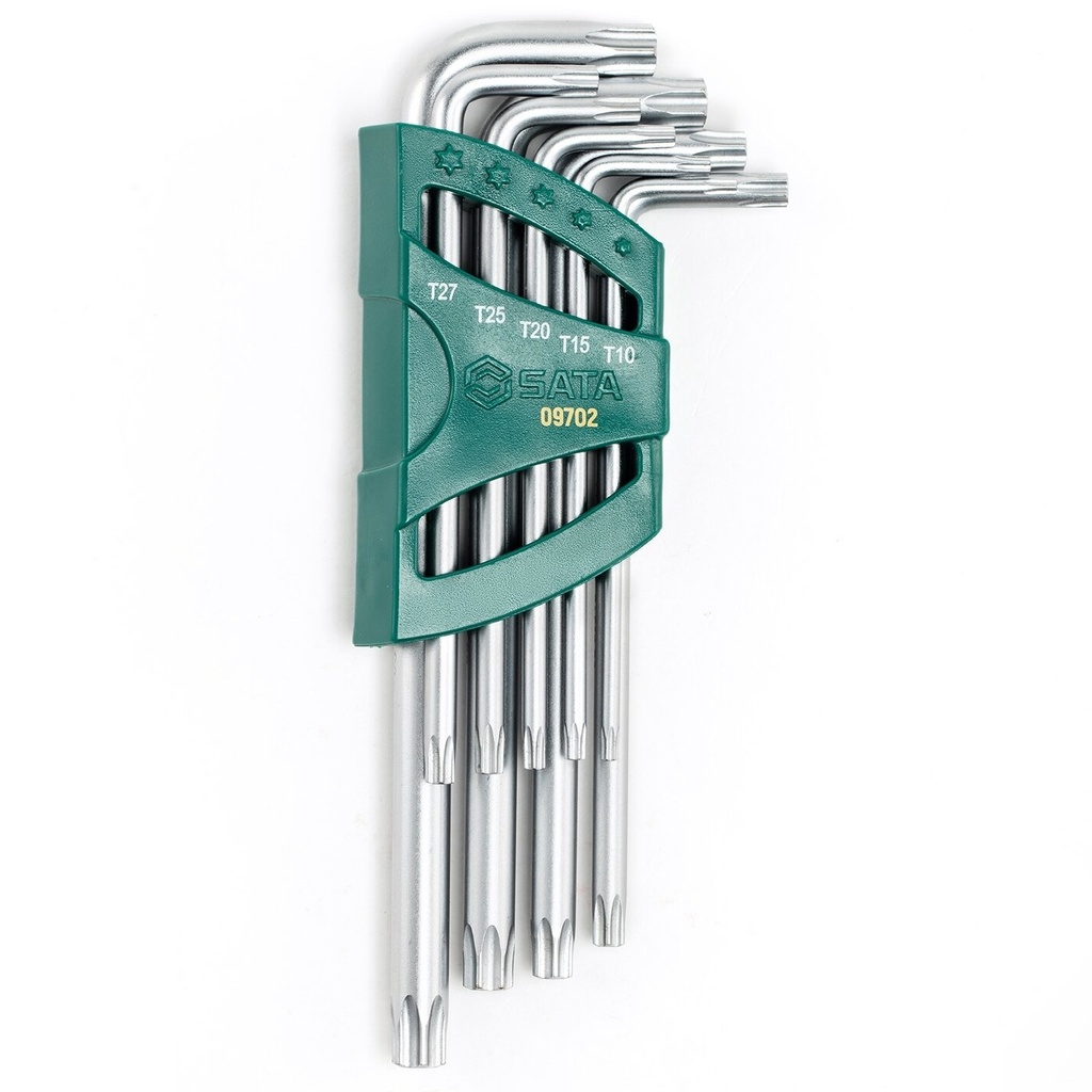 ⬡ L-type hex key TORX  set 9pcs. (T10-T50) with hole (S09702, SATA)