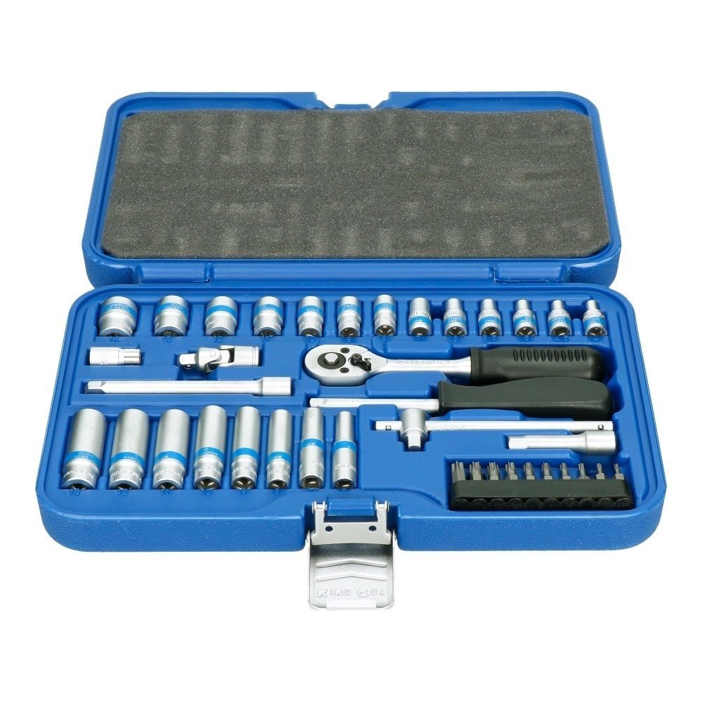 ⬡ 1/4" Sockets set 39pcs. (KR039MDA, KINGROY)