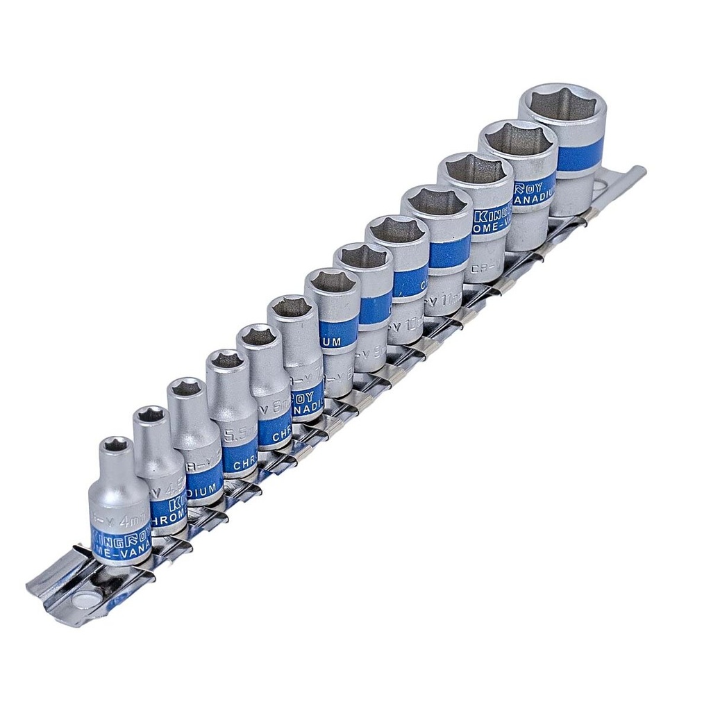 ⬡ 1/4" galvučių rinkinys 13 vnt. (KR30151013, KINGROY)