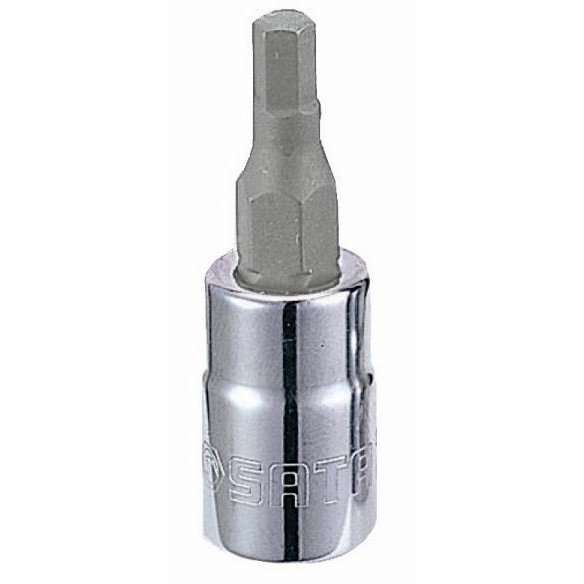 ⬡ 1/4" galvutė su HEX antgaliu 3 mm (S21201, SATA)
