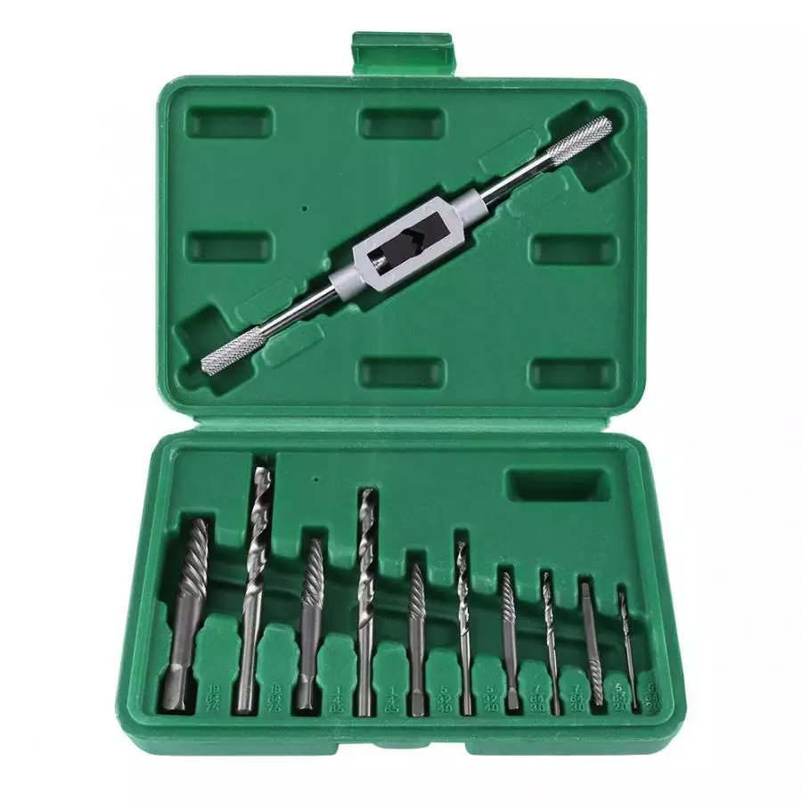 ⬡ Varžtų ištraukiklių ir HSS grąžtų rinkinys 11 vnt. (CL709911, CHANGLU TOOLS)
