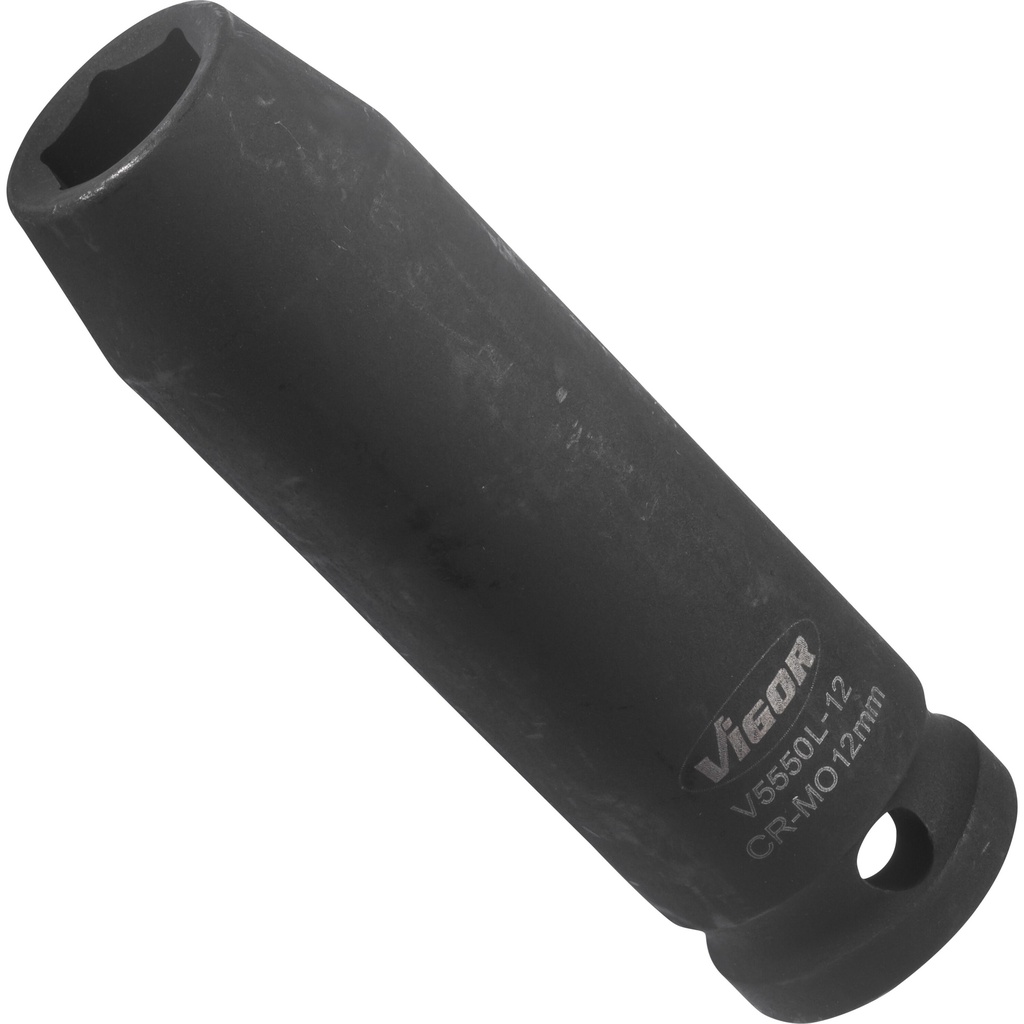 Impact wrench socket, long V5550L-12, VIGOR