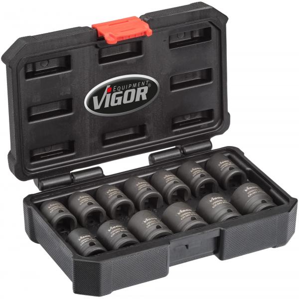 Impact socket set, short (V5550S, VIGOR)