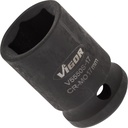 Impact socket 1/2 in., 17 mm, short (V5550S-17, VIGOR)