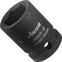 Impact socket 1/2 in., 18 mm, short (V5550S-18, VIGOR)