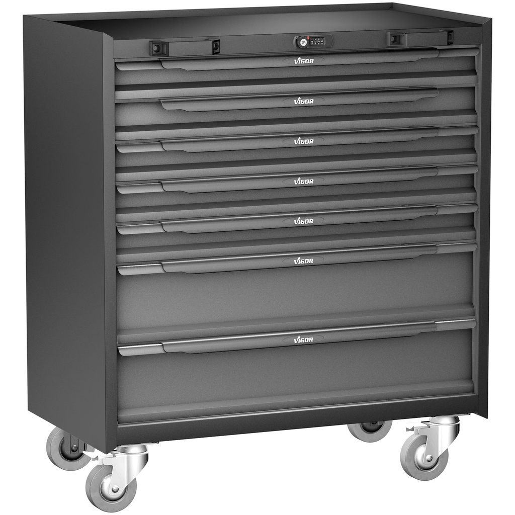Tool trolley ∙ for storage system ∙ 7 drawers V6000-019XL, VIGOR