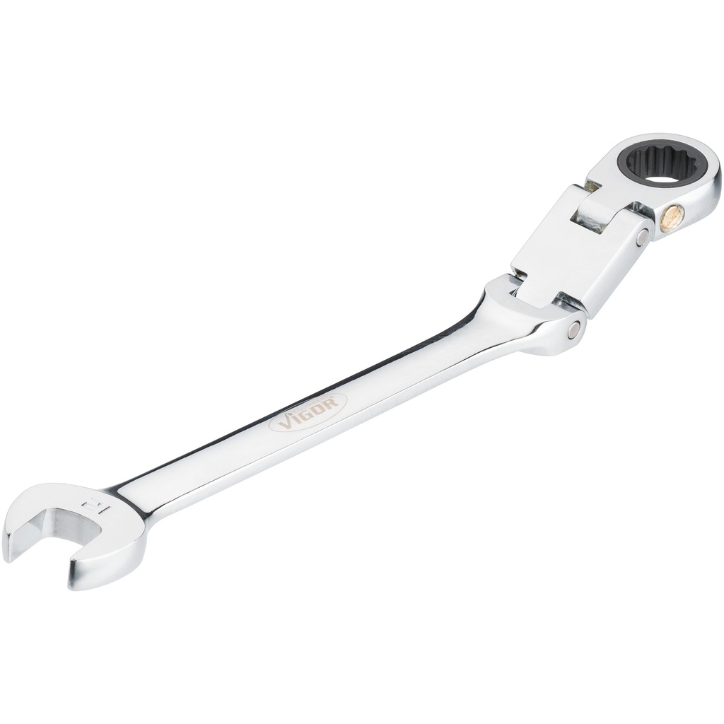 Double-joint ratcheting combination wrench, 12 mm (V6752-12, VIGOR)