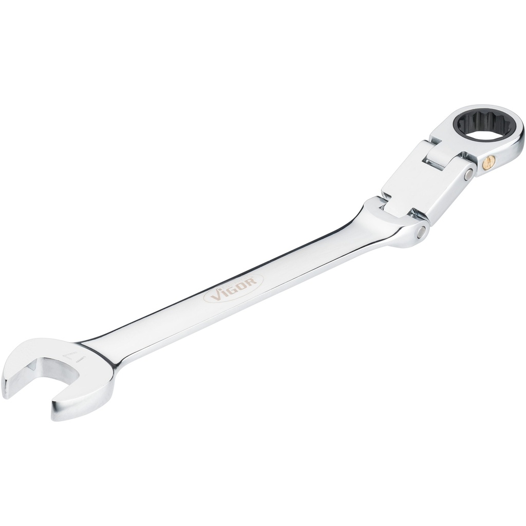 Double-joint ratcheting combination wrench, 17 mm (V6752-17, VIGOR)