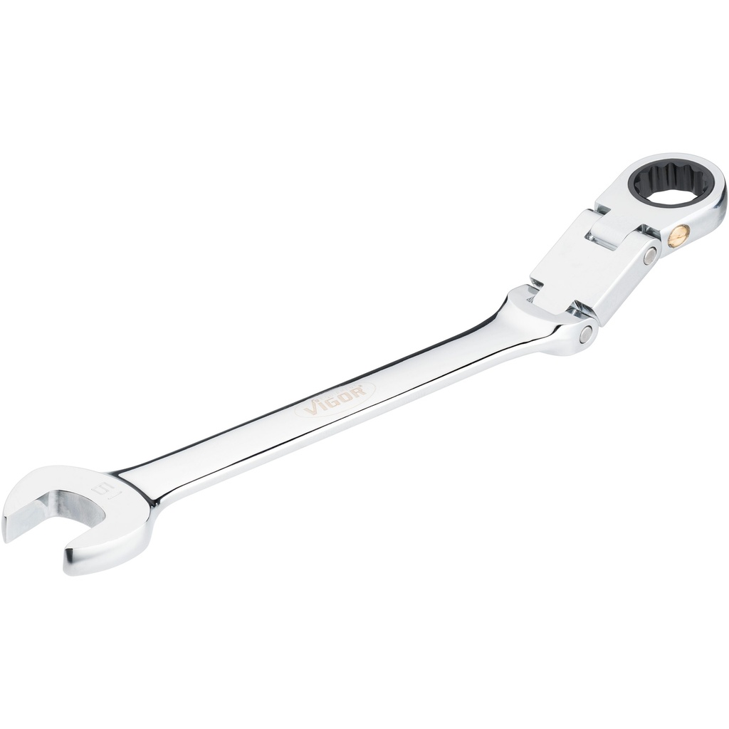 Double-joint ratcheting combination wrench, 19 mm (V6752-19, VIGOR)