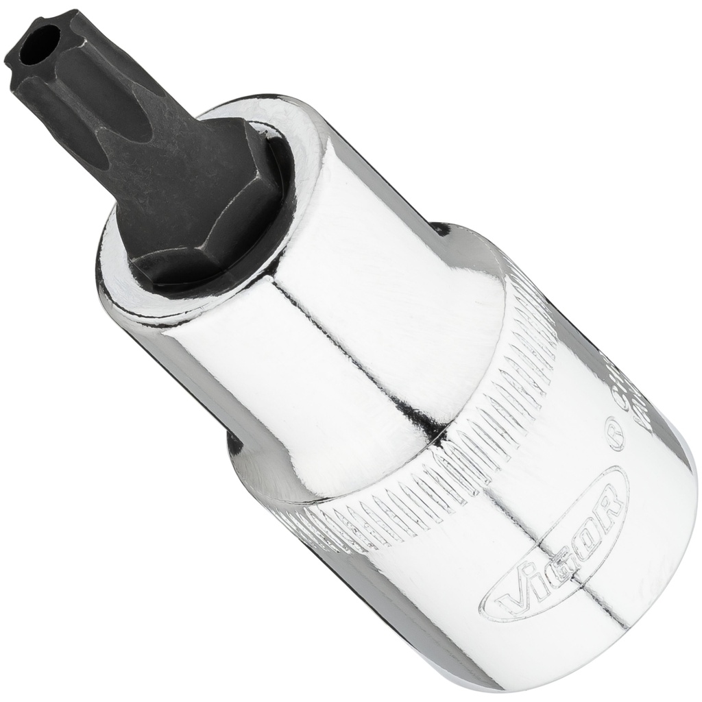 Atsuktuvo antgalis 1/2 col., apsauginis TORX T40H, 55 mm (V7055-T40H, VIGOR)