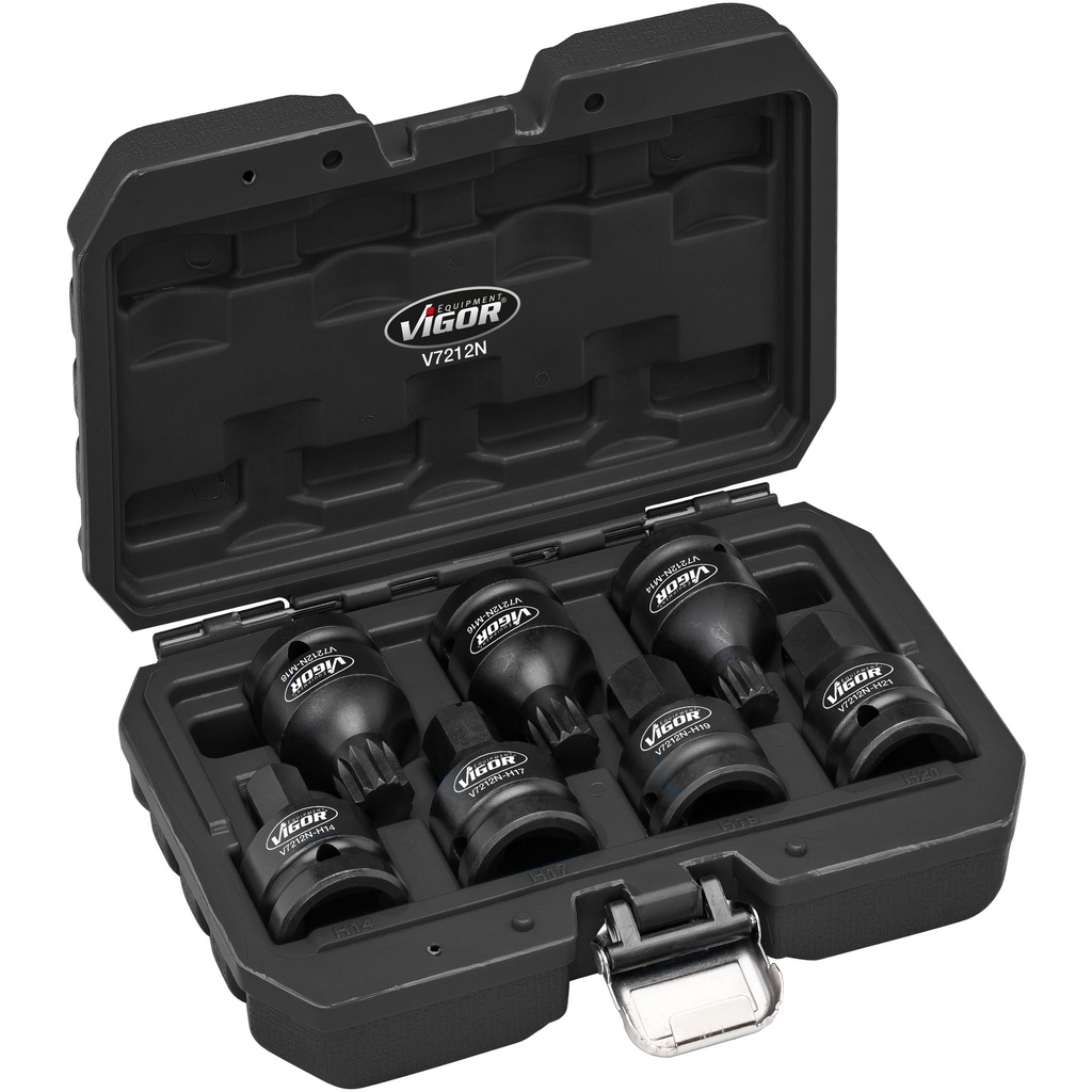 Impact socket set (V7212N, VIGOR)