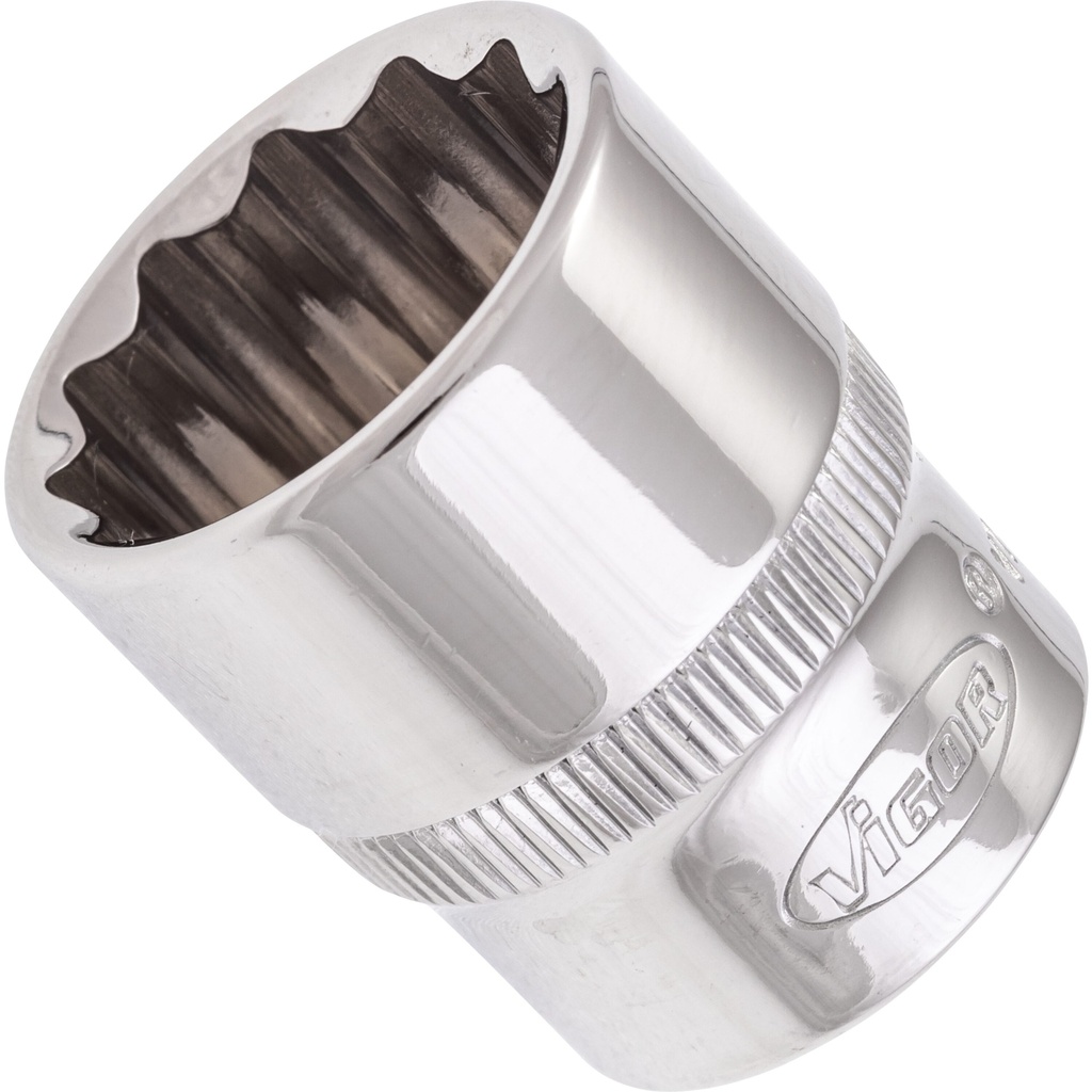 Divpadsmitstūru muciņa 19 mm, 3/8 collas, V7538-19, VIGOR
