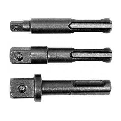 ⬡ 1/4" + 3/8" + 1/2" SDS+ galvučių adapterių rinkinys 3 vnt. (YT04686, YATO)