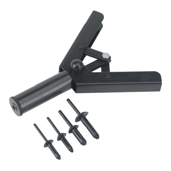 ⬡ Riveter for plastic rivets with 40 pcs rivets (AT5054, ELLIENT TOOLS)