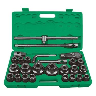 ⬡ 3/4" + 1" Dr. Socket set 26pcs. (CL103526, CHANGLU TOOLS)