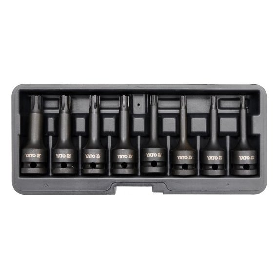 ⬡ 1/2" Dr. Deep bit socket impact set (RIBE) 8pcs. (YT1068, YATO)