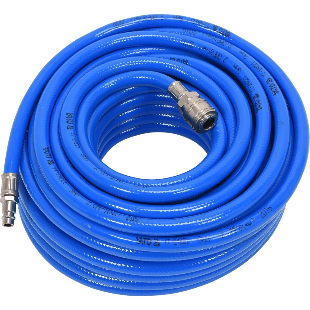 ⬡ Rubber air hose with quick couplers PVC  (Ø10x14mm), 10m (YT24224, YATO)