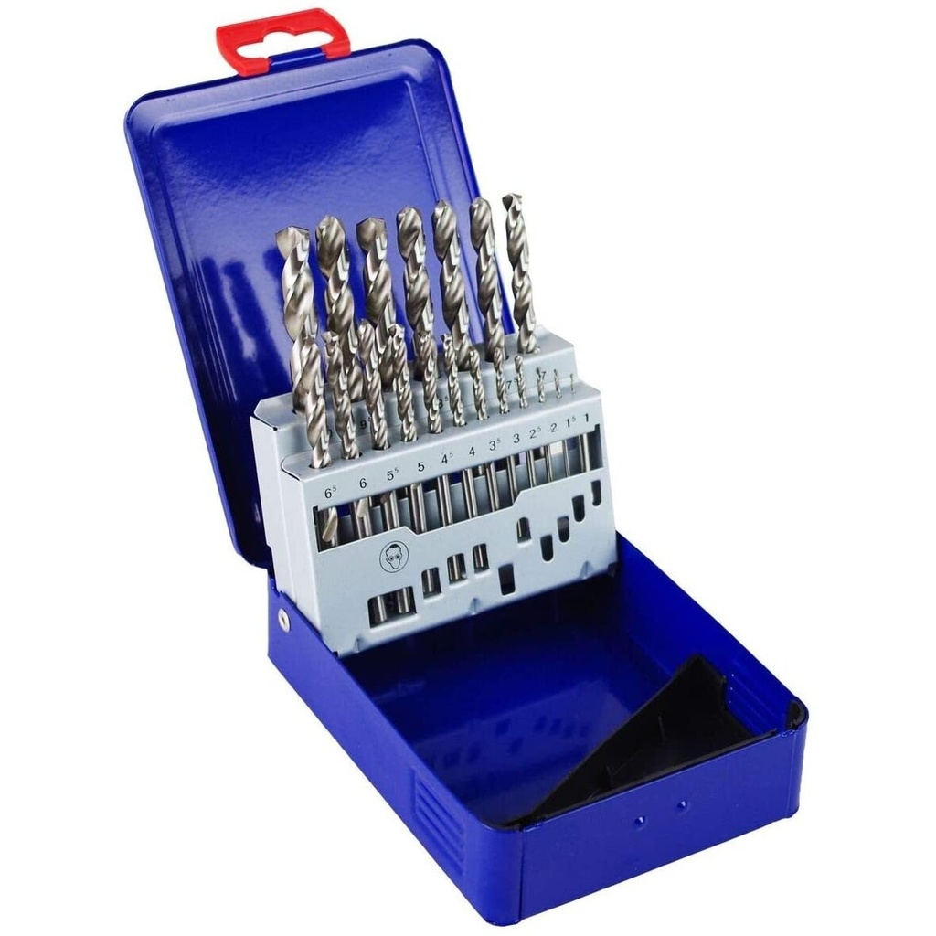 ⬡ Twist drill set DIN338 19pcs. (1-10mm) Edge ground (H19022)