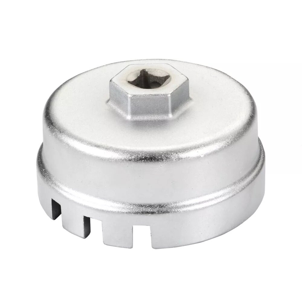 ⬡ Galvutė tepalo filtrui 64.5mm 14-kamp (6 griovelių) 3/8" (AT1713, ELLIENT TOOLS)