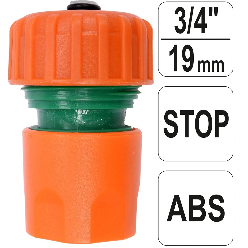 Jungtis su vožtuvu laistymo žarnai 3/4" (89004)
