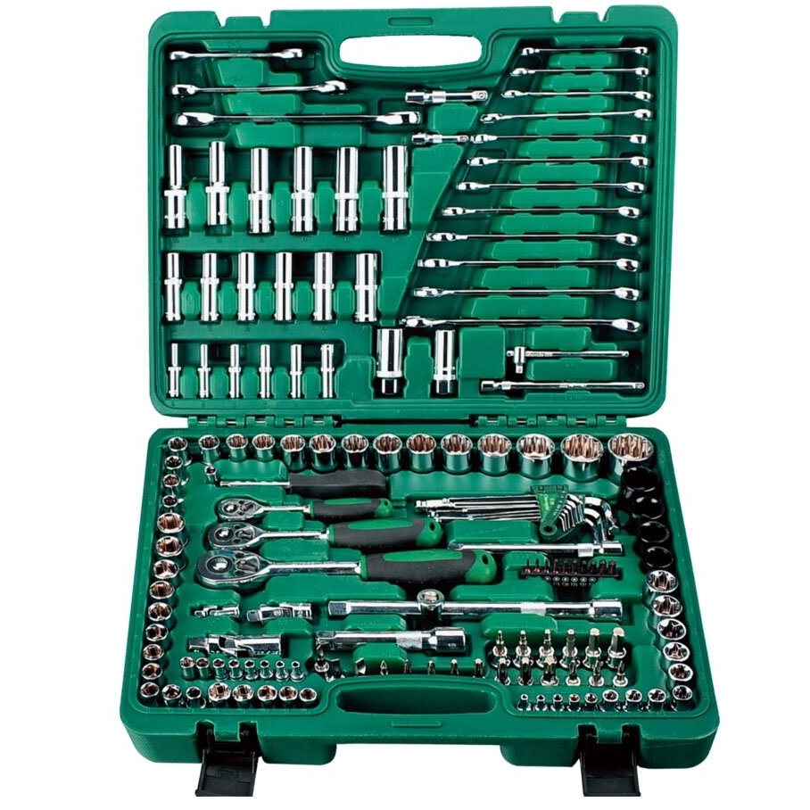 ⬡ Galvučių ir raktų rinkinys 1/4"+3/8"+1/2" 150 vnt. (CL104301, CHANGLU TOOLS)