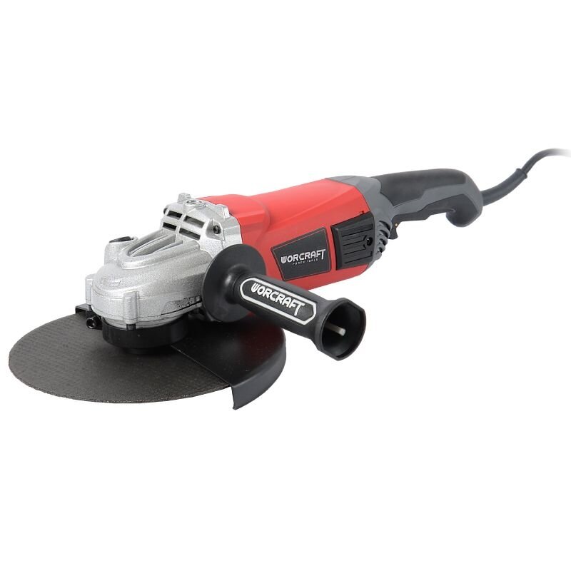 ⬡ Šlifuoklis kampinis 230mm 2400W (AG24230H, WORCRAFT)