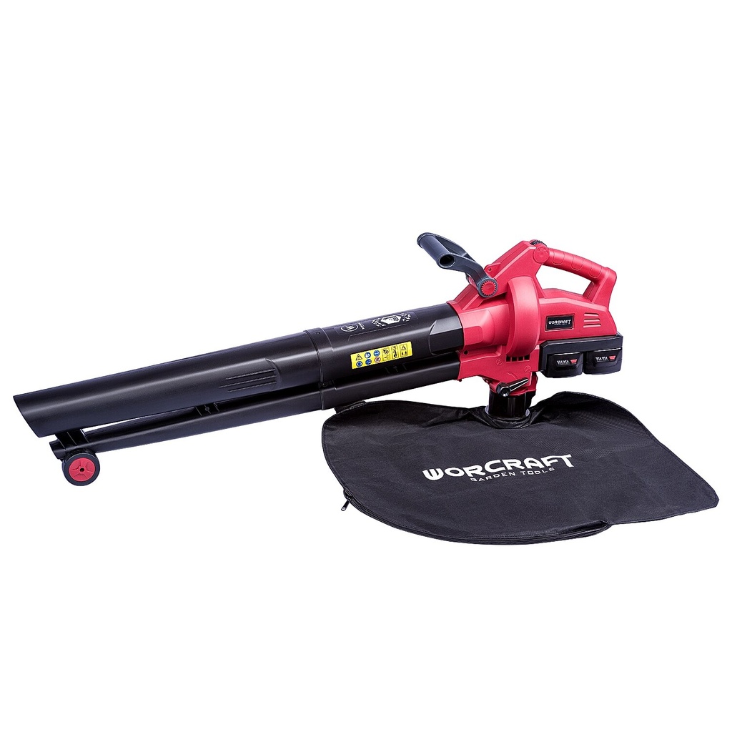 ⬡ Akumuliatorinis siurblys-pūstuvas WORCRAFT 40V (20V+20V) LI-ION (CLBVS40LI, WORCRAFT)