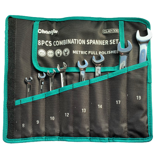 ⬡ Combination wrench set 8pcs (8-19mm) (CL401308, CHANGLU TOOLS)