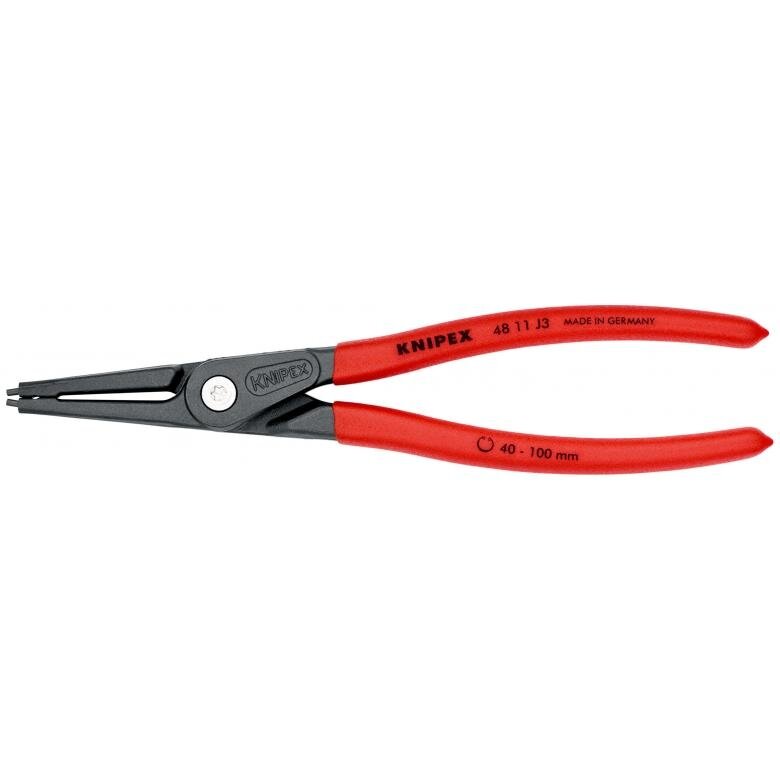 ⬡ Tikslios replės žiedams. Vidinės 225 mm (Ø40-100 mm) KNIPEX (4811J3, KNIPEX)