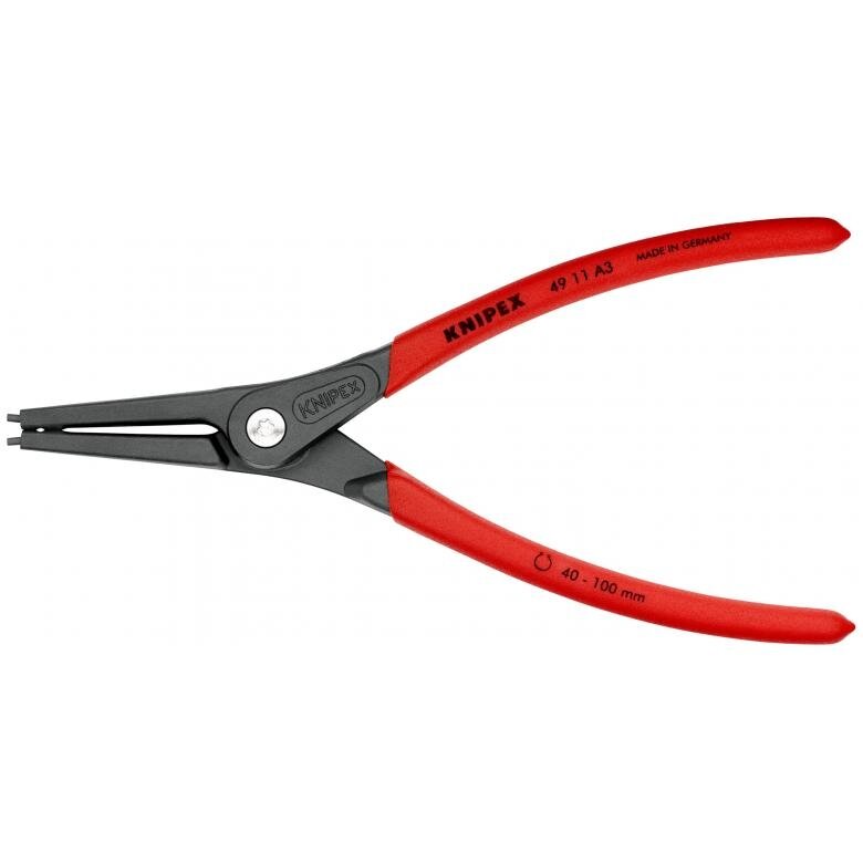 ⬡ Tikslios replės žiedams. Išorinės 225 mm (Ø40-100 mm) KNIPEX (4911A3, KNIPEX)
