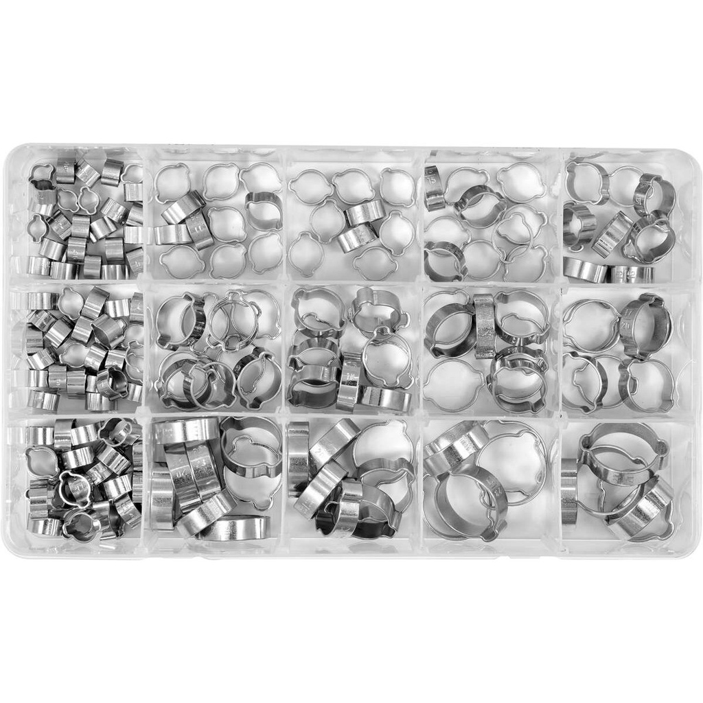⬡ Hose clamps set (175pcs)(5-27mm) (YT06784, YATO)