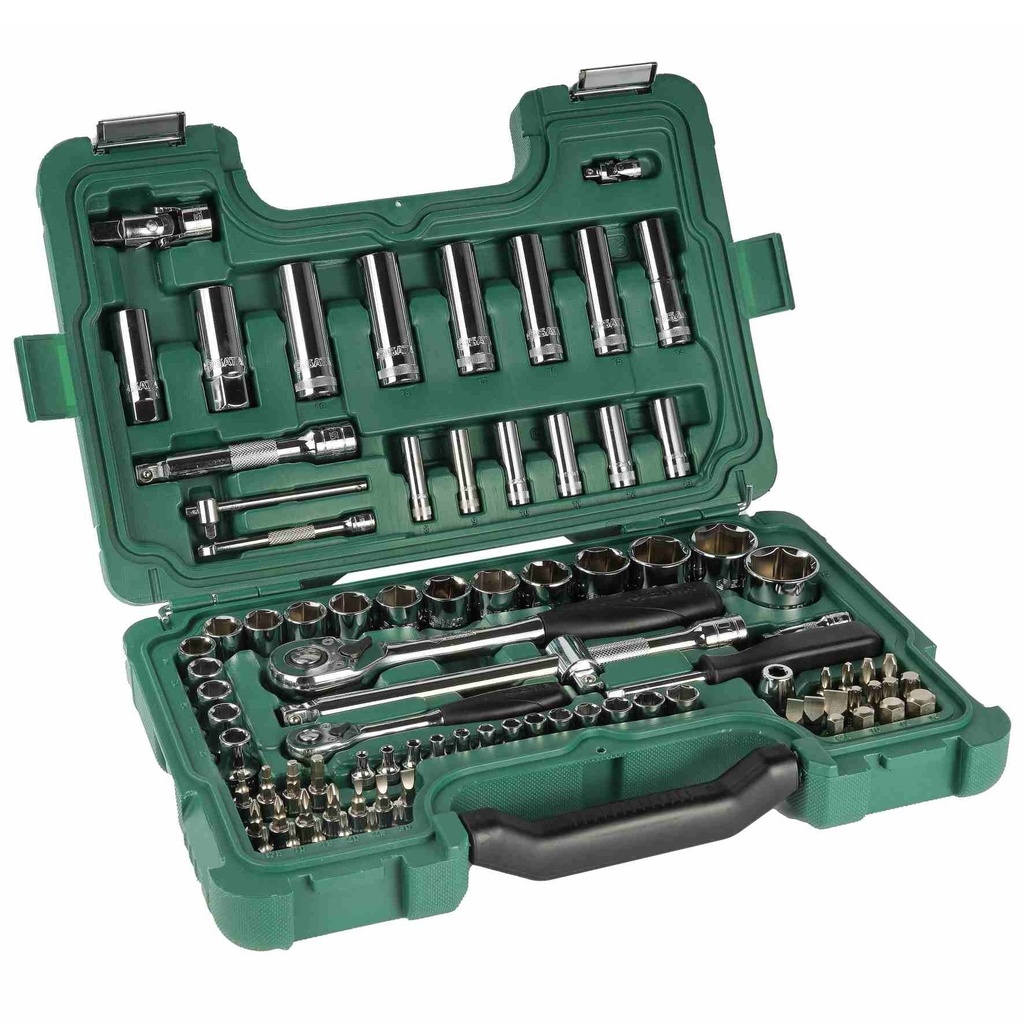 ⬡ 1/4" + 1/2" galvučių rinkinys 88 vnt. (ST09013SJ, SATA)