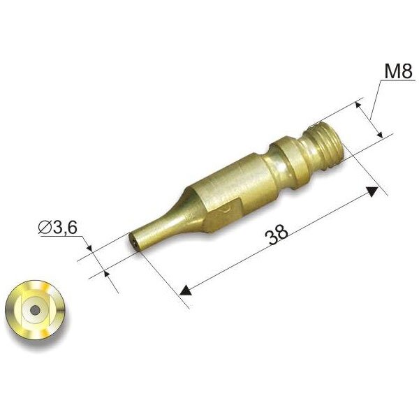 ⬡ Cutting nozzle No.1 (8-15mm) for cutting torch 150 P (150PDMN1, DONMET)