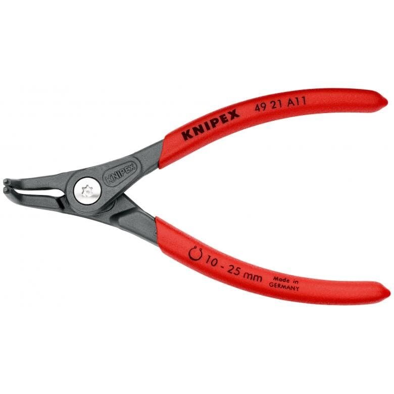 ⬡ Precision circlip pliers. External. Bent 130mm (Ø10-25mm) KNIPEX (4921A11, KNIPEX)
