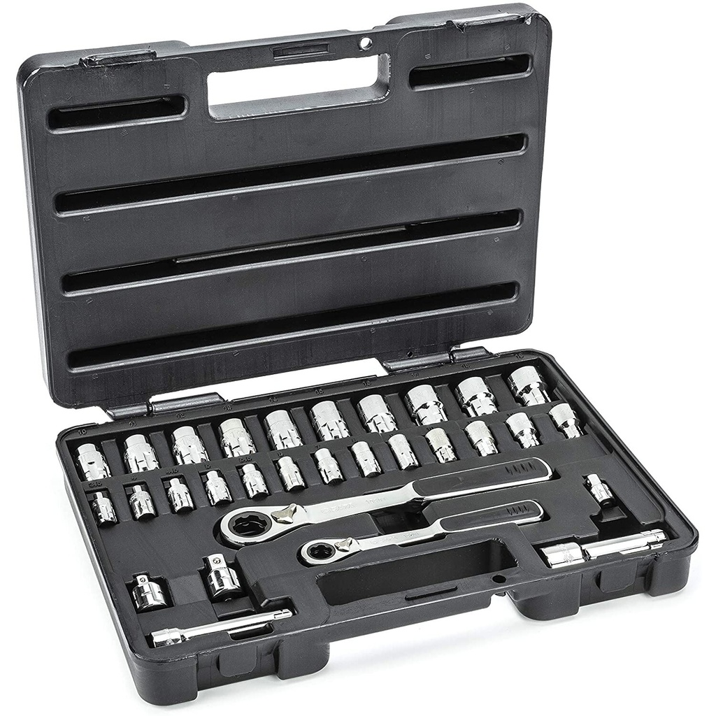⬡ 3/8" + 1/4" Dr. Ratchet pass-thru socket set 30pcs (ST09132SJ, SATA)