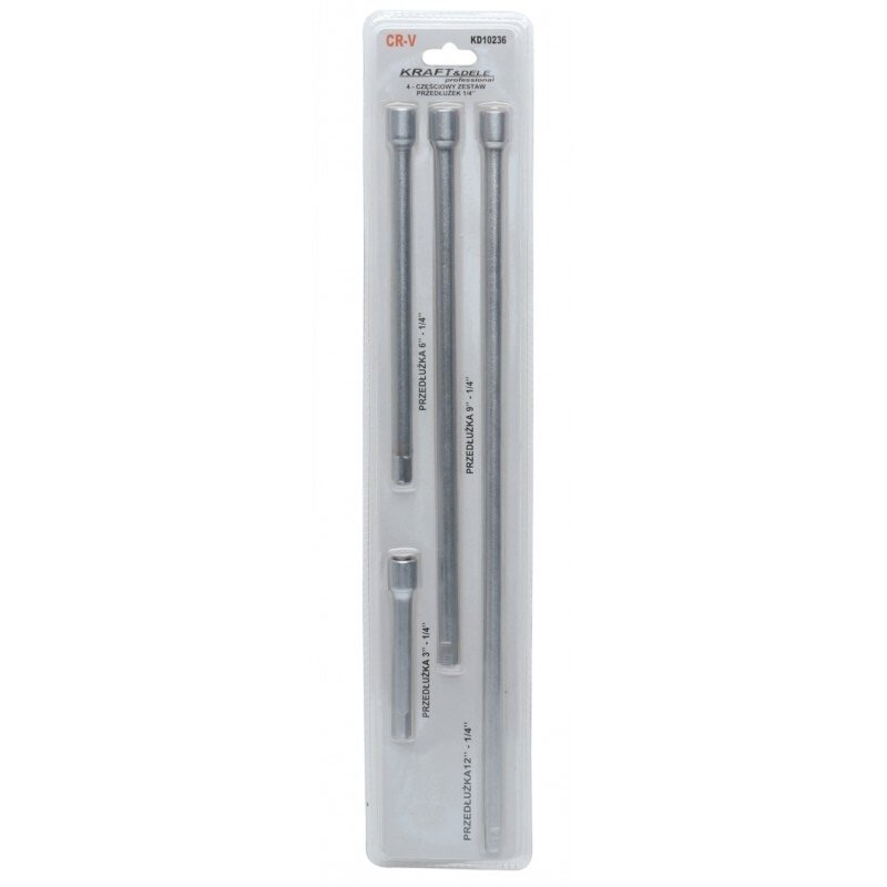 ⬡ Prailgintojų 1/4" rinkinys su svyruojančiu galu, 4 vnt. (KD10236)