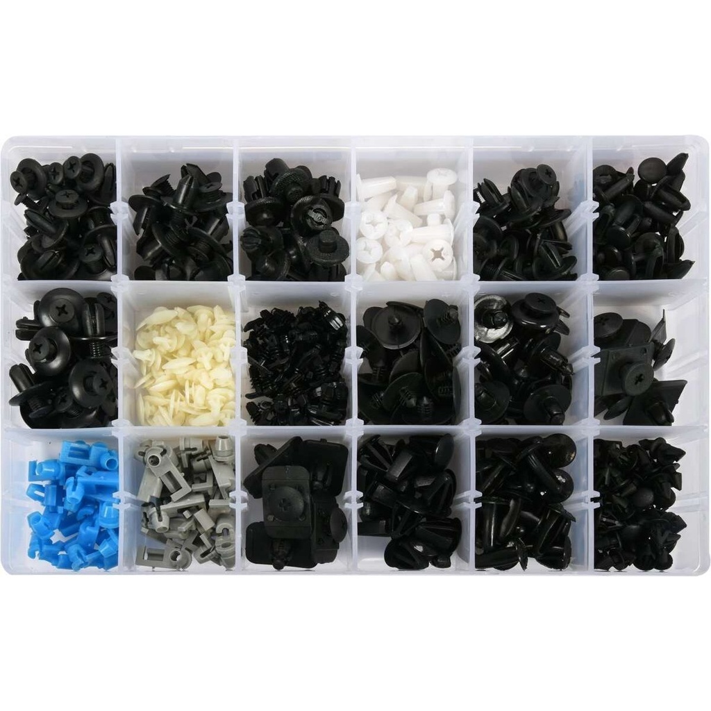 ⬡ Plastic Push-Type Clip Assortment (475pcs) Mazda (YT06658, YATO)