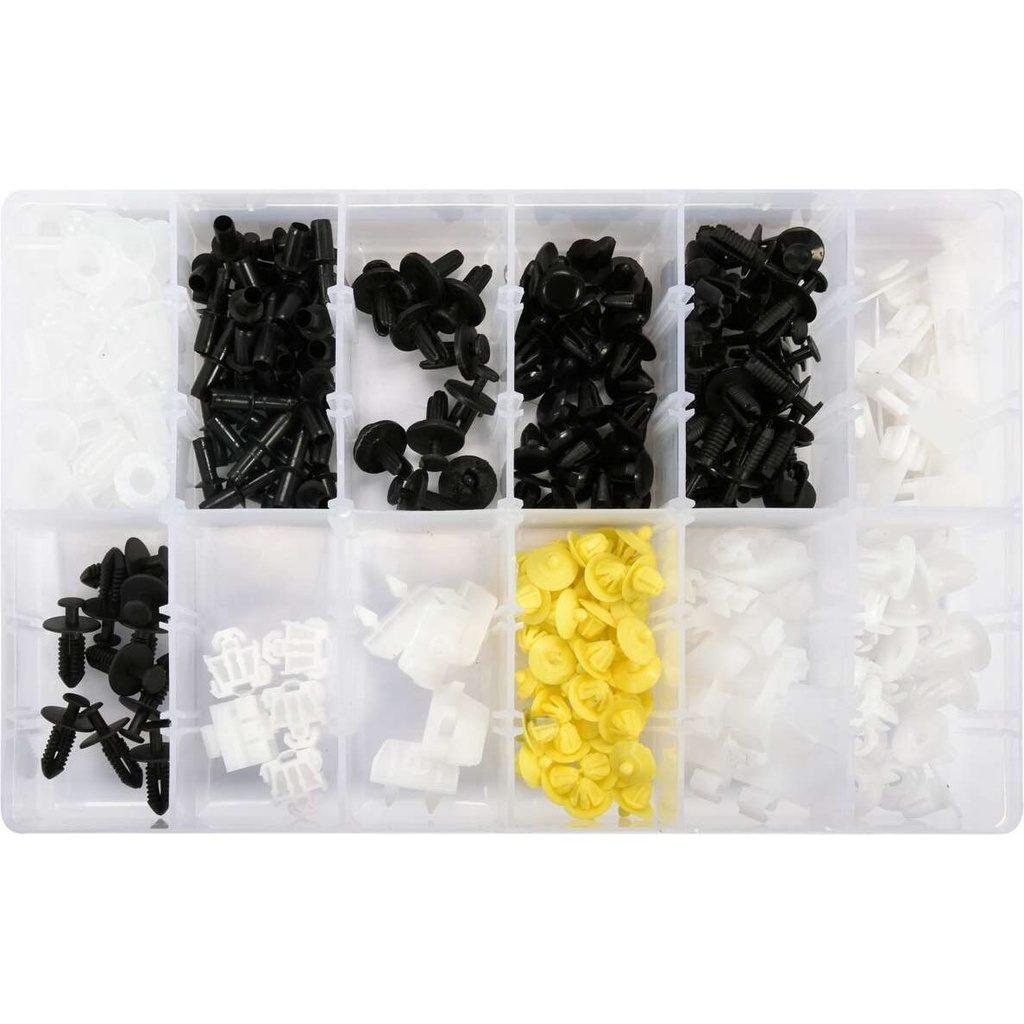 ⬡ Plastic Push-Type Clip Assortment (270pcs) Mercedes Benz (YT06662, YATO)