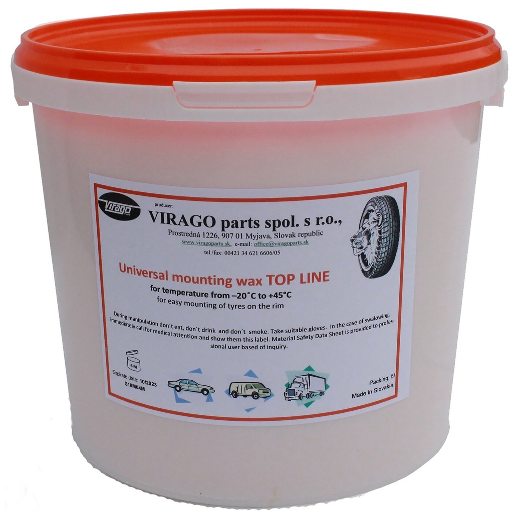 ⬡ Mounting paste TOP Line WAX 5kg (orange) (VPTOPWAX)
