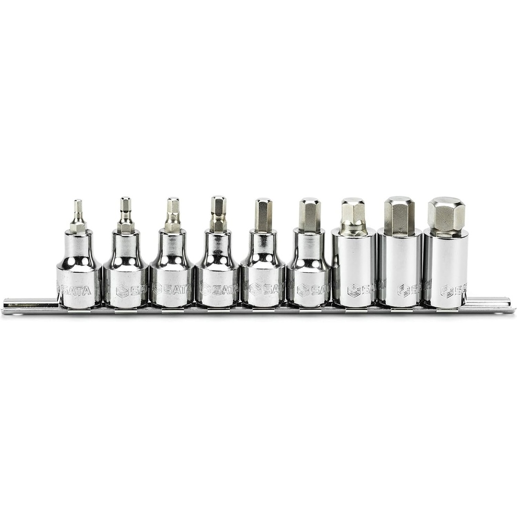 ⬡ 1/2" Dr. Bit socket set (HEX) 9pcs (ST0905702, SATA)