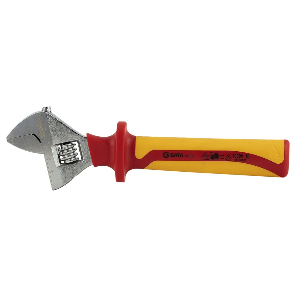 ⬡ Adjustable wrench 312mm insulated VDE (S47104, SATA)